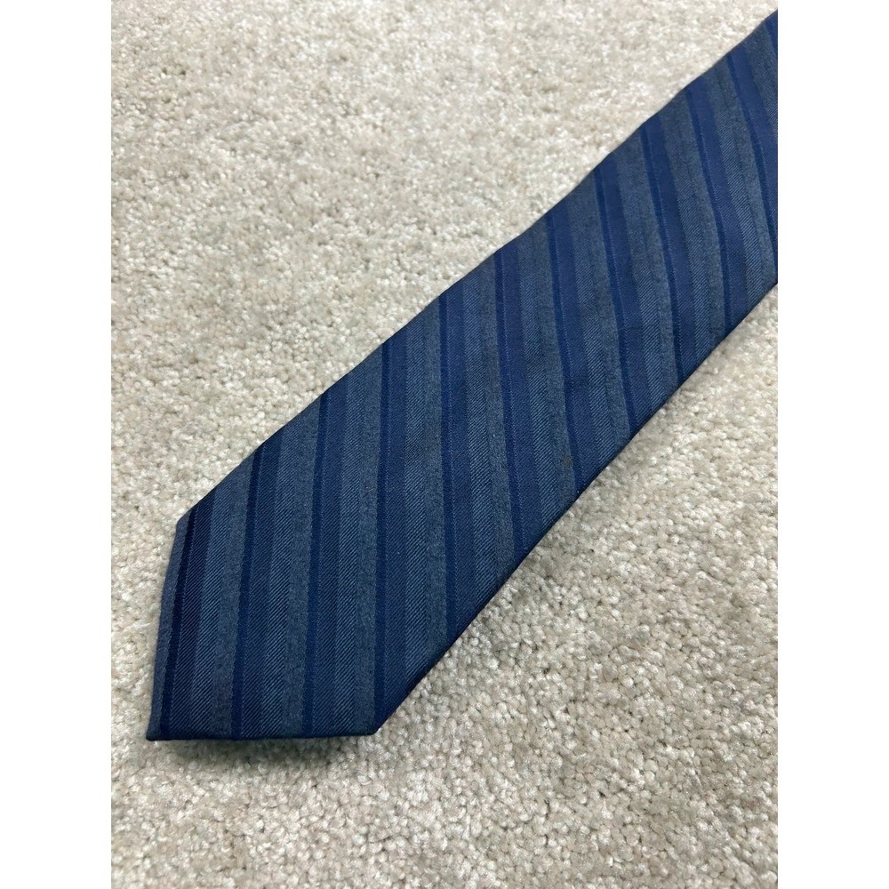 BELLISSIMA CRAVATTE Men's Blue Striped Silk Cashmere Necktie